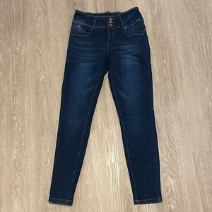 YMI Women's High Rise Dark Blue Jeans